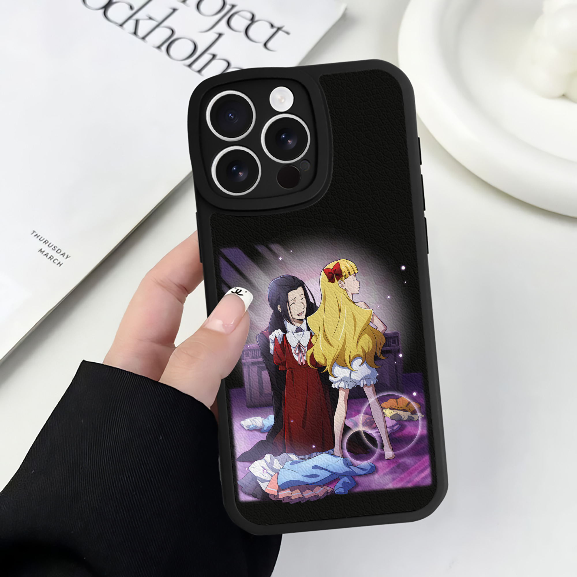 （画像用） 文豪ストレイドッグス Bungo Stray Dogs 【iPhone 16シリーズ対応】シリコンスマホケース（レザー調） 材質：シリコン